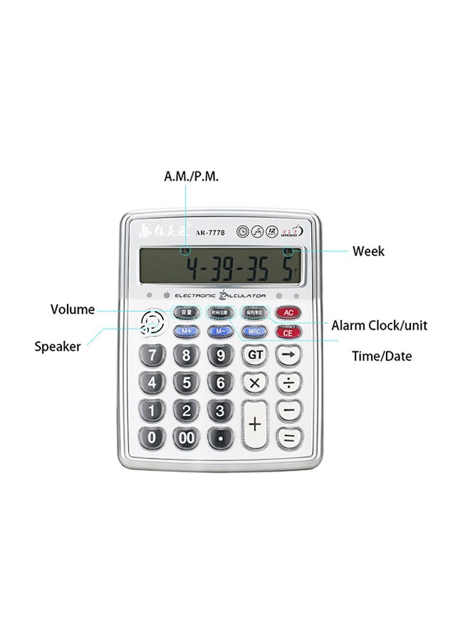 12-Digit Electronic Calculator Multicolour - v1550645550/N20844425A_2