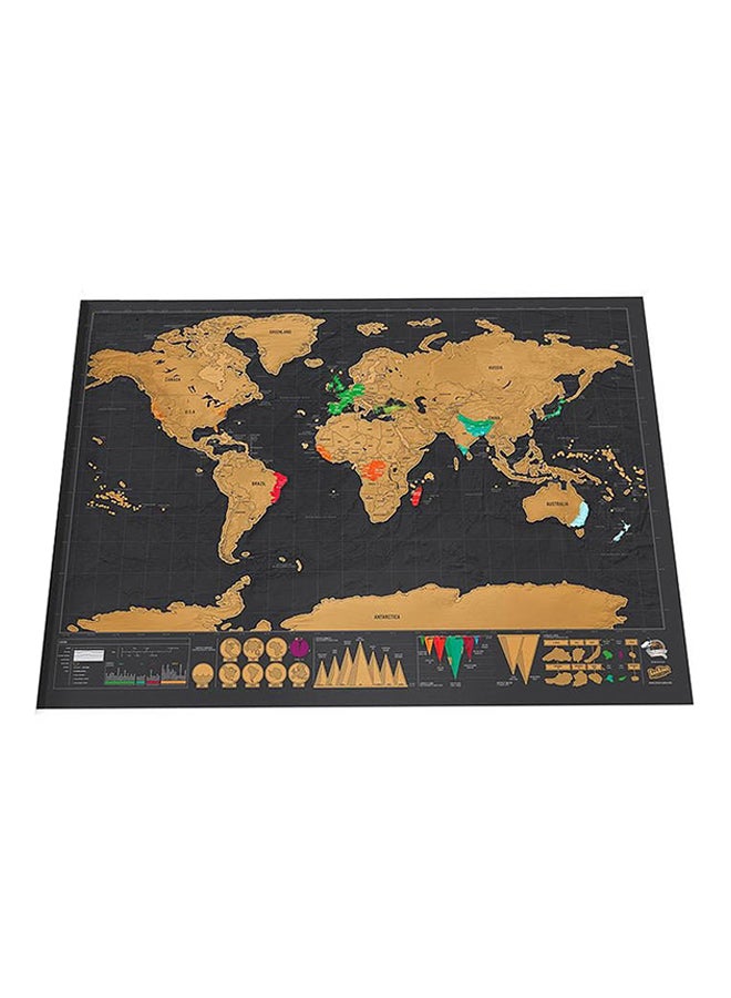 Generic World Travel Map Poster Multicolour  - Image 1