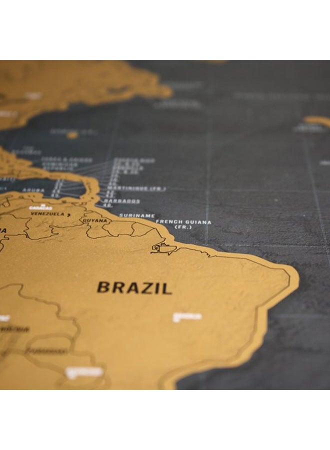 Generic World Travel Map Poster Multicolour  - Image 3