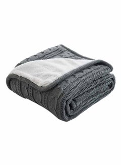 Safar Tekstil Throw Blanket polyester Grey Single  - Image 1