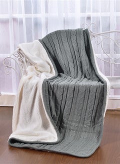 Safar Tekstil Throw Blanket polyester Grey Single  - Image 2