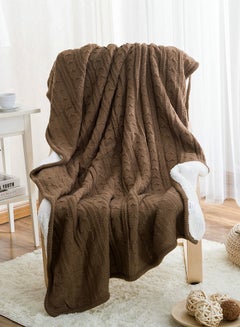 Safar Tekstil Throw Blanket polyester Brown 200 x 150cm  - Image 2