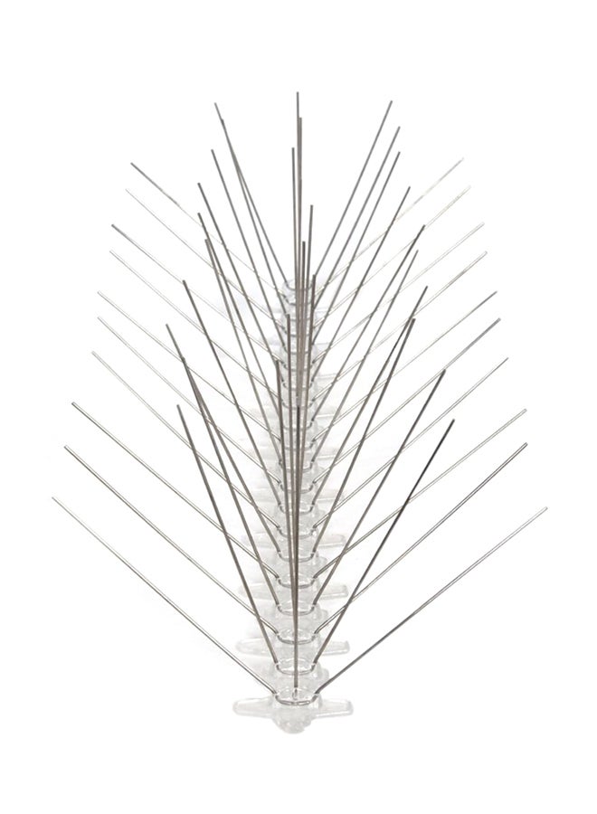 haierc 12-Piece Thorns Showpiece For Birds And Pigeons Clear/Silver 50x12x10centimeter 
