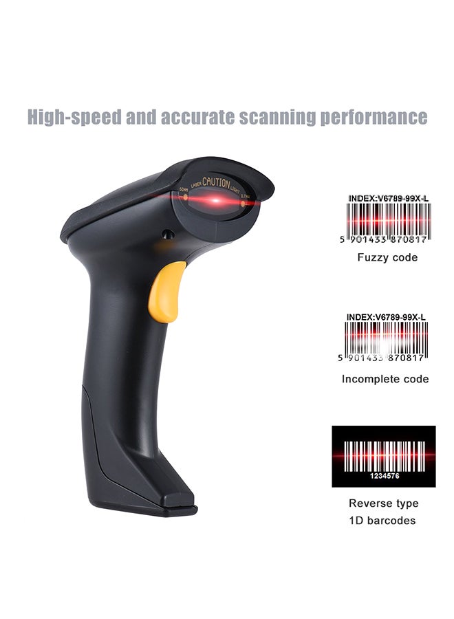 Generic Automatic Wireless  Handheld  Barcode Scanner Black  - Image 3