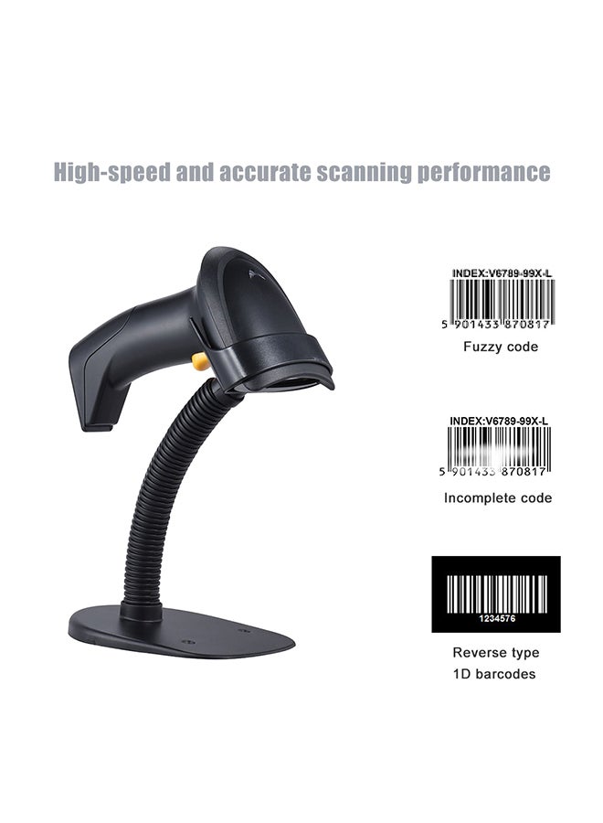 Generic Automatic Wireless  Handheld  Barcode Scanner Black  - Image 2