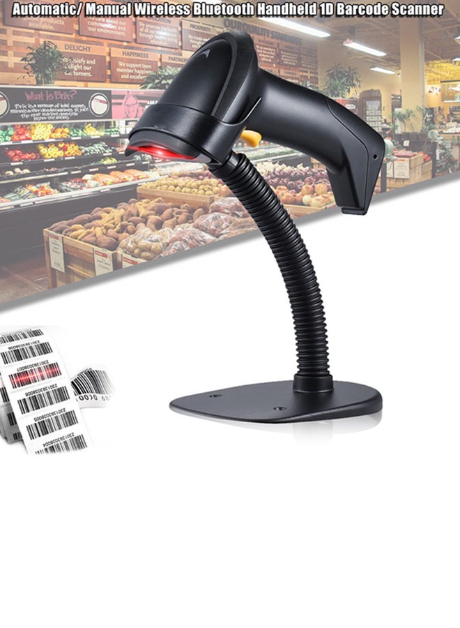 Generic Automatic Wireless  Handheld  Barcode Scanner Black  - Image 3