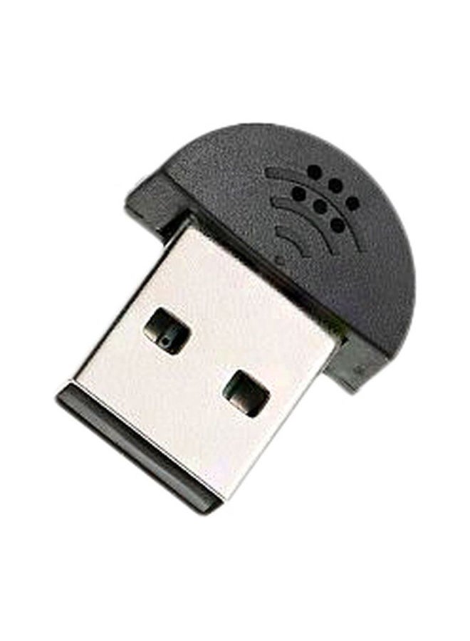 ميكرفون صغير بمنفذ USB 2.0 لأجهزة الكمبيوتر المكتبي والكمبيوتر المحمول C4297 أسود/فضي - Image 1