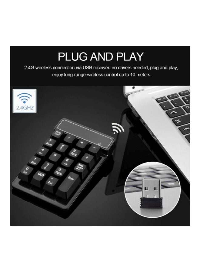 19-Key Wireless Numeric Keypad Black  - Image 2