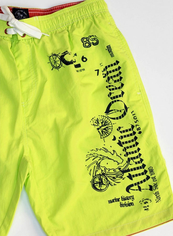 Vincent Printed Swim Shorts Green/Black - Image 2