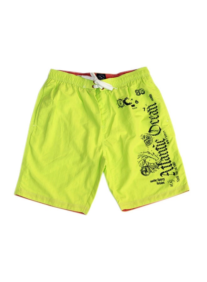 Vincent Printed Swim Shorts Green/Black - Image 1
