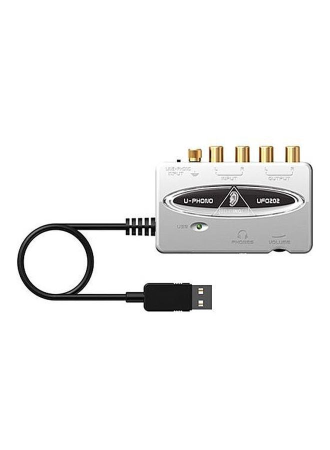 بيهرينغر مسجل صوتي أوديو فايل بمنفذ USB أسود/ فضي