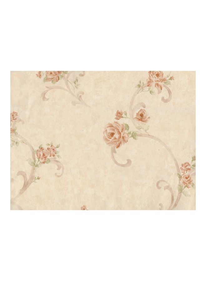 غاتي ورق حائط مزخرف بنقشة الزهور بيج / وردي 10.05x0.53Ø³Ù†ØªÙŠÙ…ØªØ±