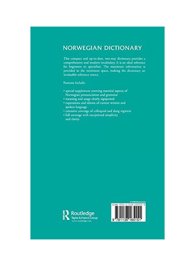Norwegian Dictionary: Norwegian-English, English-Norwegian hardcover english - 29 Sep 2015 - Image 2