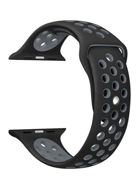 Silicone Bracelet For Apple Watch Black/Grey