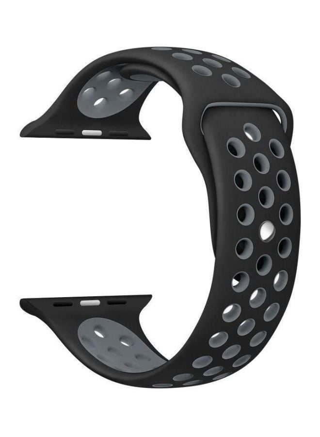 Liger - Silicone Bracelet For Apple Watch Black/Grey - Image 1