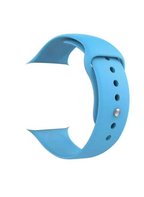 Silicone Bracelet For Apple Watch Sky Blue