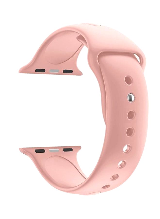 ليجر سوار مصنوه من السيليكون متوافق مع ساعة أبل سيريز 3 وردي - Image 1
