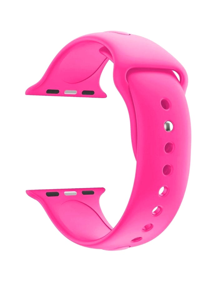 ليجر سوار بديل من السيليكون لساعة أبل مقاس 38 مم وردي - Image 1
