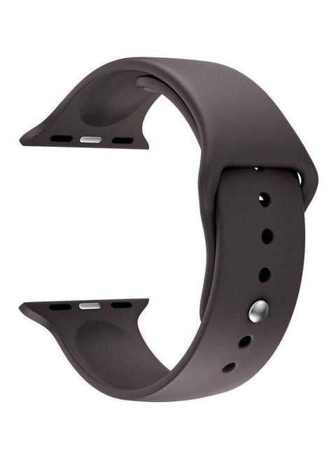 Silicone Bracelet For Apple Watch Series 42mm Brown