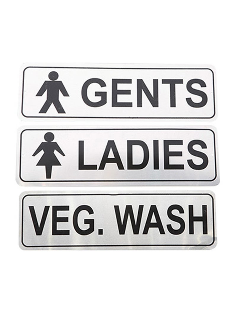 راج لوحة علامات أسود/ فضي