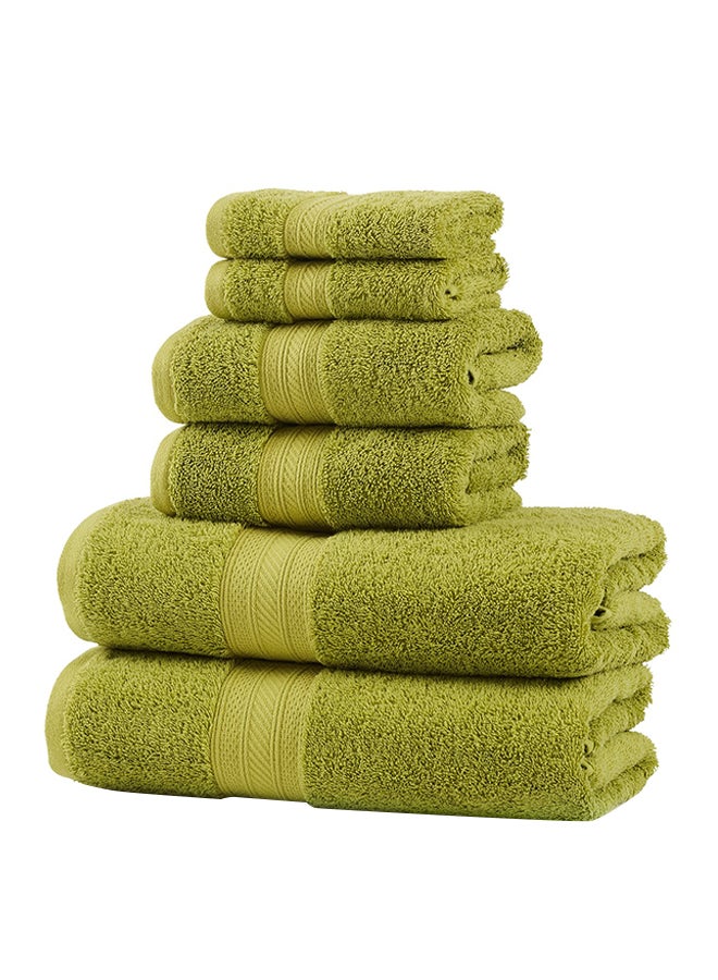 6-Piece Cotton Towel Set Green - v1550735918/N21161731A_1