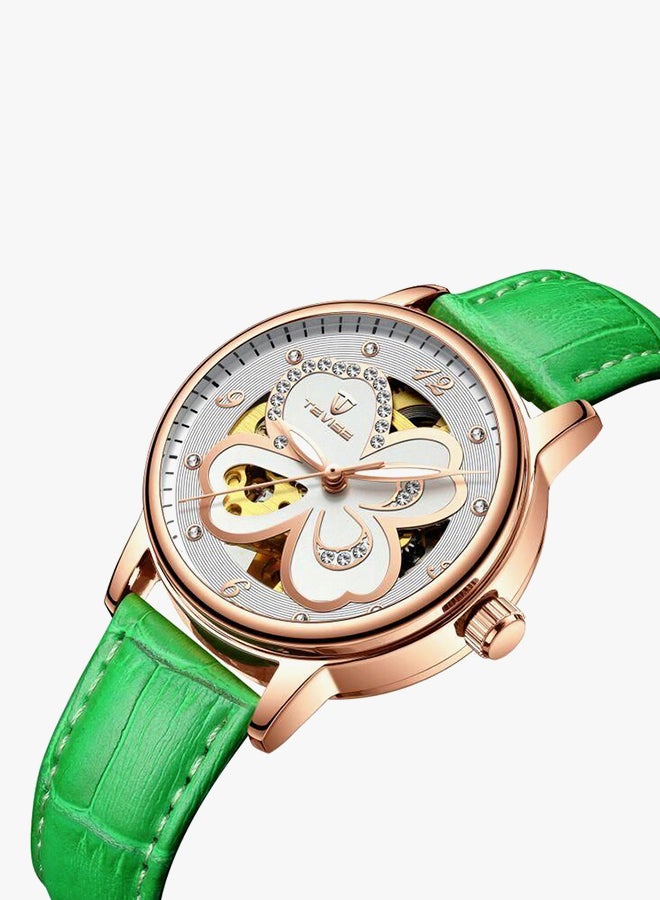 Tevise - Girls' Leather Analog Watch T835B GR - Image 1