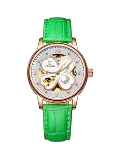 Girls' Leather Analog Watch T835B GR