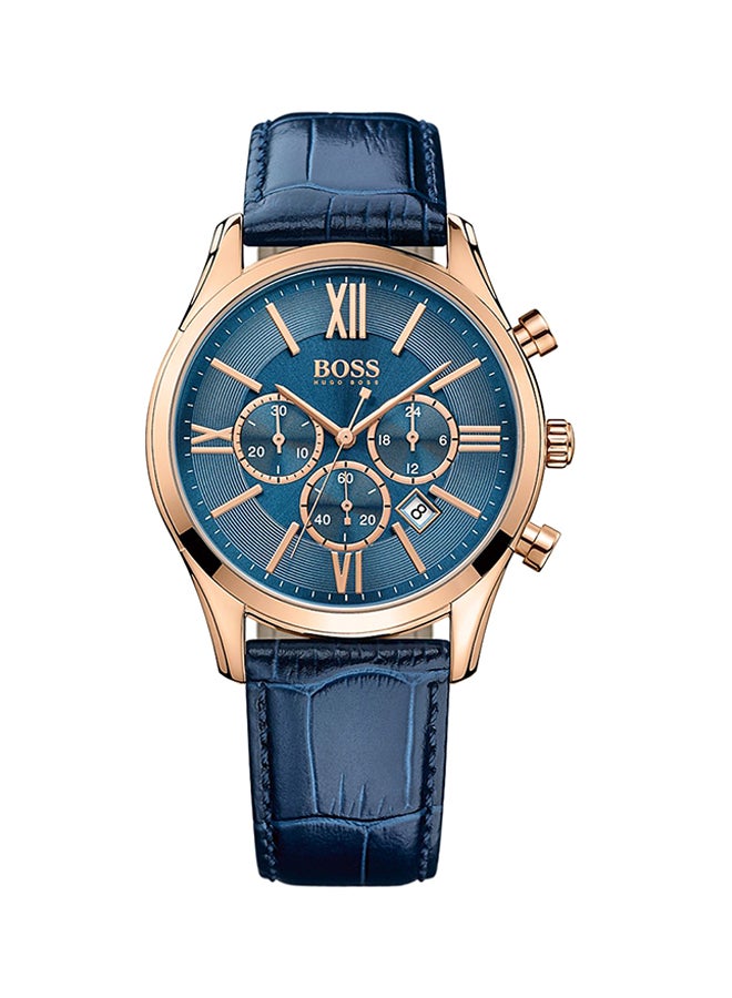 HUGO BOSS men Leather Chronograph Watch 1513320  - Image 1