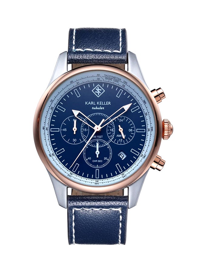 KARL KELLER Men's Leather Chronograph Watch KKVI6402 - Image 1