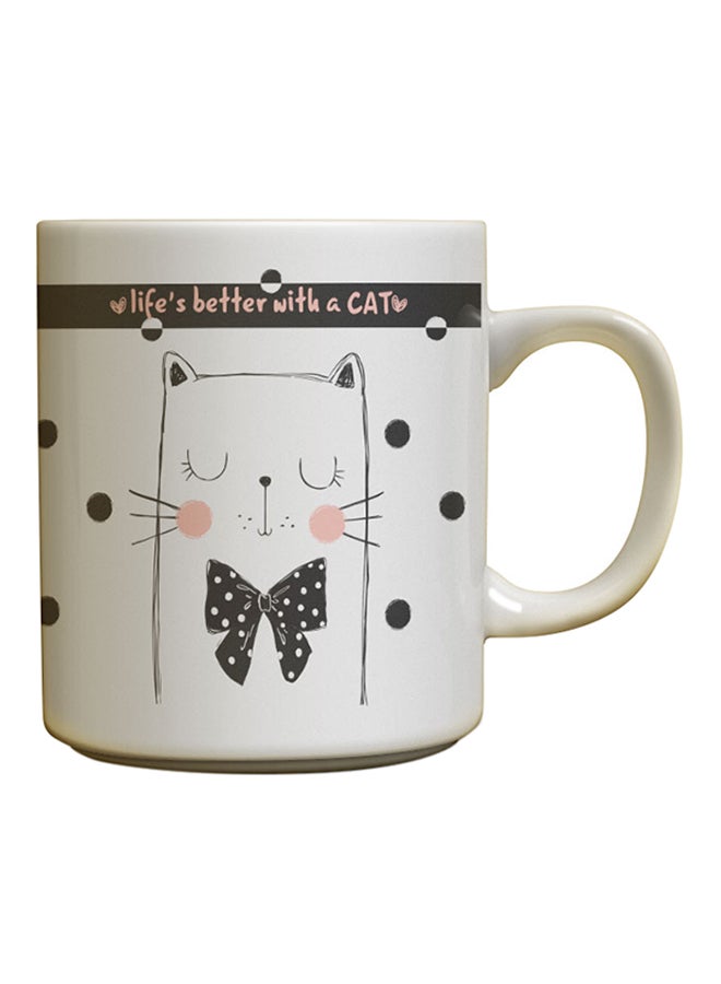 ديكالاك مج سيراميك بتصميم قطة جميلة متعدد الألوان