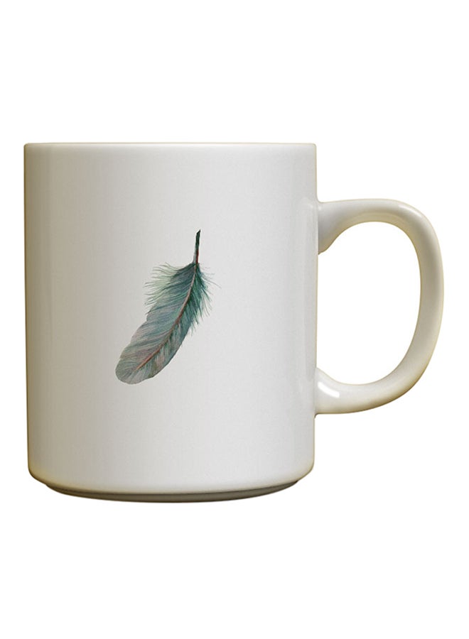 Decalac A Beautiful Feather Ceramic Mug Multicolour