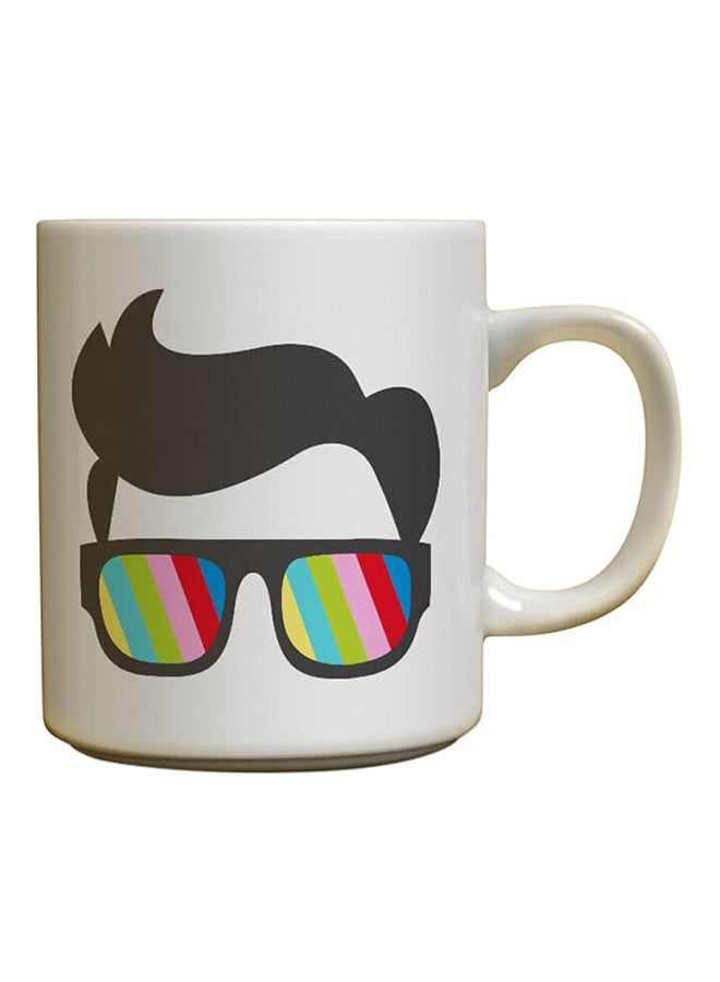 Decalac SomeoneGlasses Design Ceramic Mug Multicolour