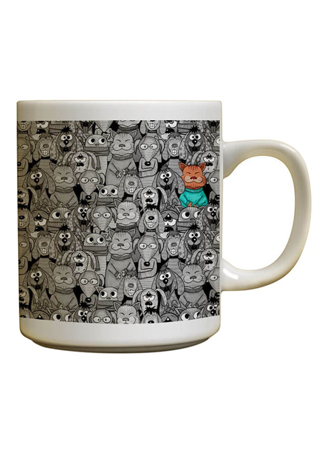 ديكالاك قدح سيراميك بتصميم وجوخ الحيوانات متعدد الألوان