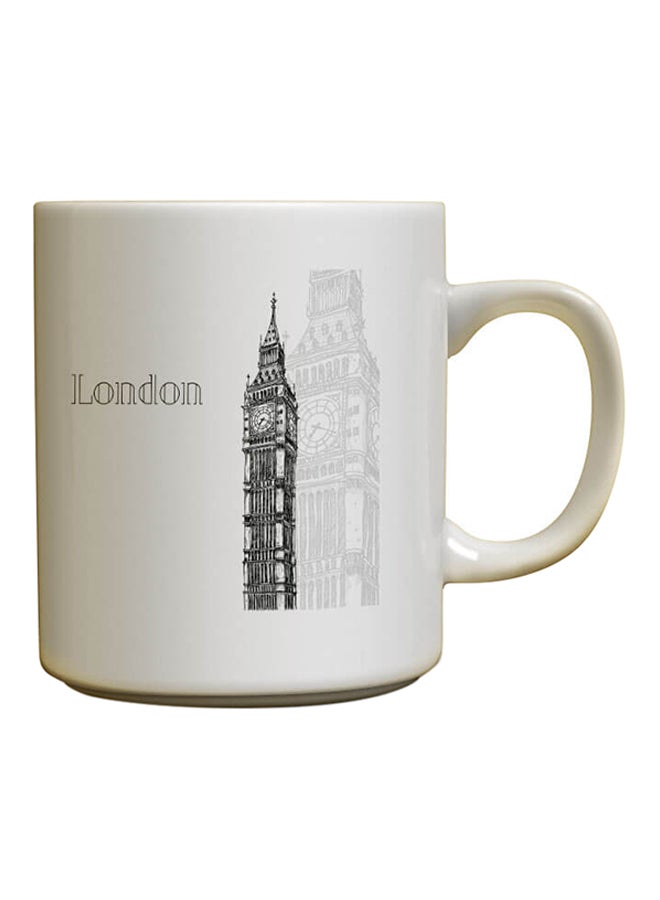 Decalac A Big Ben Watch Design Ceramic Mug Multicolour 