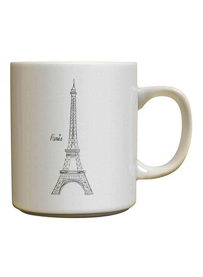 ديكالاك مج خزفي بتصميم مكتوب عليه كلمة Paris متعدد الألوان
