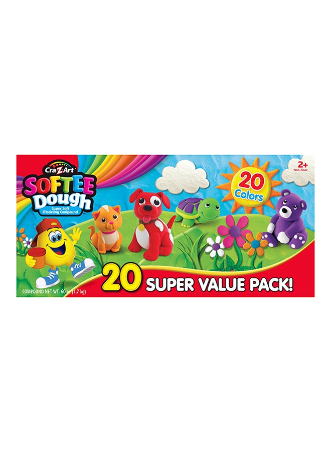 كري-زي-آرت عبوة من 20 عجينة لينة - عبوة فاليو 1.17كيلوجرام - Image 1