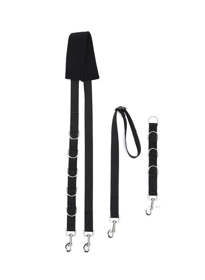 طقم أشرطة بطن للعناية بالكلاب مكوّن من 3 قطع أسود