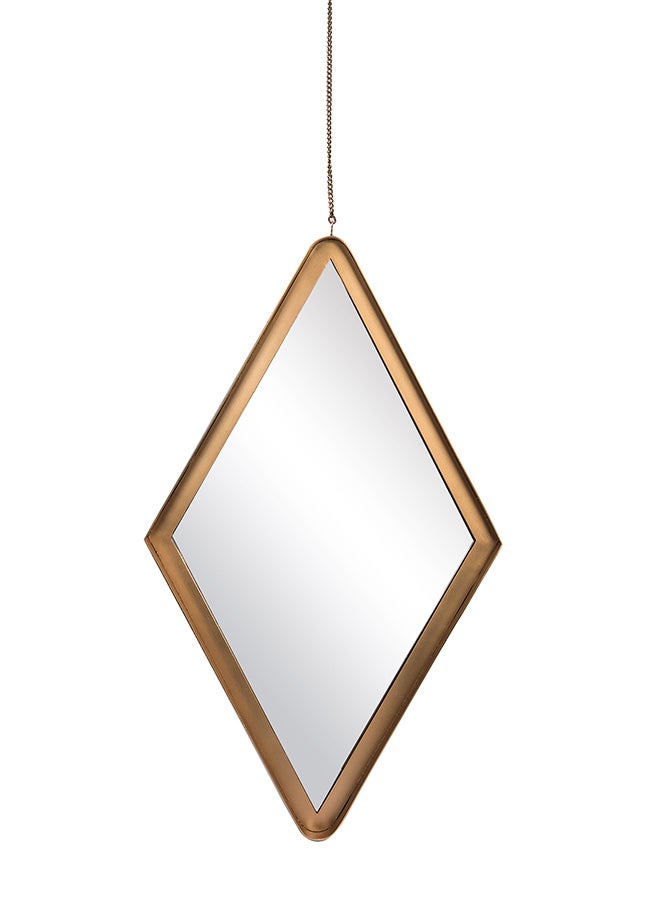 Generic - Special Shape Iron Wall Mirror Gold 36x61x4centimeter - Image 1