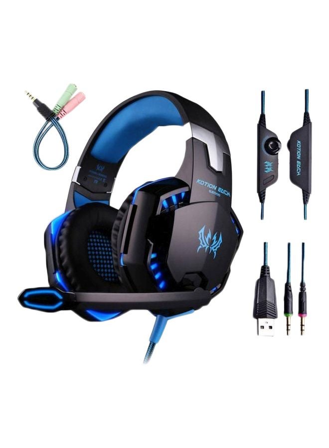 سماعة رأس سلكية للألعاب فوق الأذن مع ميكروفون لأجهزة PS4/PS5/XOne/XSeries/NSwitch/PC - Image 1