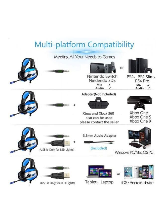 أونيكوما سماعة رأس سلكية للألعاب K5-N مع ميكروفون لجهاز PS4/PS5/XOne/XSeries/NSwitch/PC - Image 3