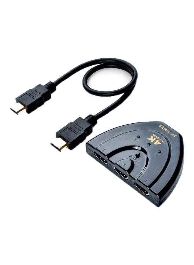 XF Times 3-Port Auto HDMI Switch Black  - Image 2