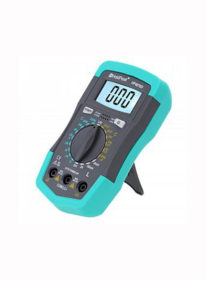 HoldPeak - Mini Digital Multimeter Tester Green/Black 14x7x3cm - Image 1