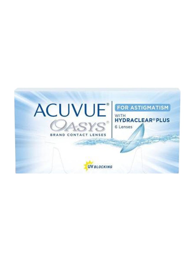ACUVUE unisex Pack Of 6 Oasys Contact Lenses For Astigmatism With Hydraclear Plus Clear