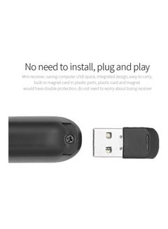 ماركة غير محددة مؤشر بتصميم قلم متعدد الوظائف للتحكم اللاسلكي بمنافذ USB أسود  - Image 2