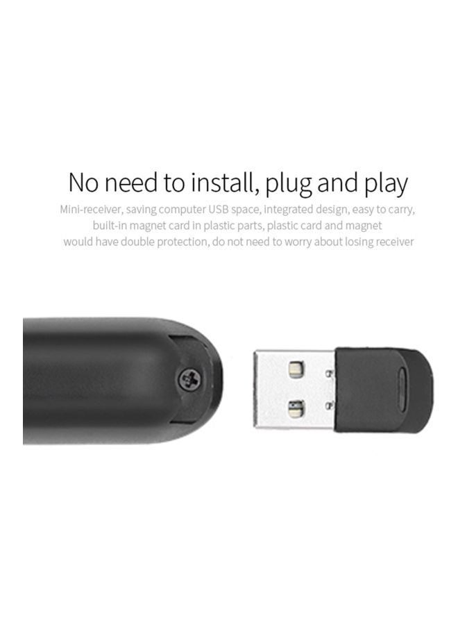 ماركة غير محددة مؤشر بتصميم قلم متعدد الوظائف للتحكم اللاسلكي بمنافذ USB أسود  - Image 2