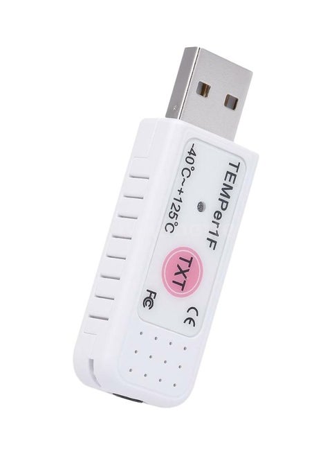 USB Temperature Sensor Thermometer Hygrometer White