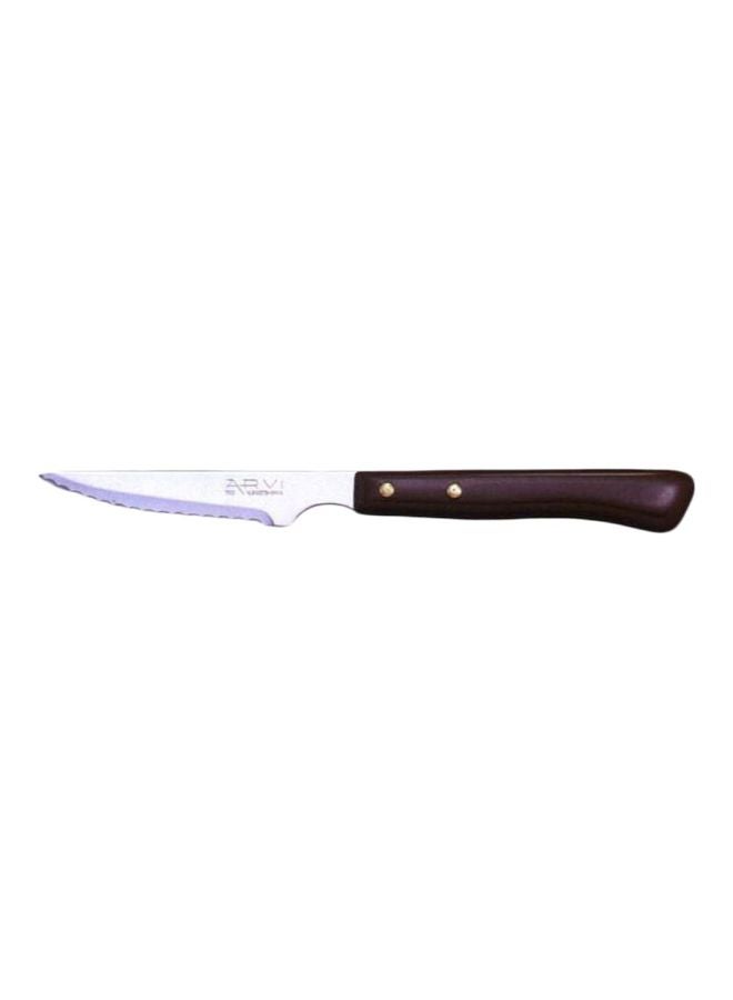 Stainless Steel Steak Knife 4-Inch Brown/Silver 4 Inch - v1550817875/N21164137A_1