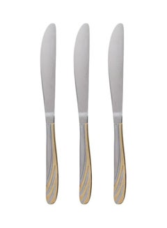 Berger 3-Piece Dessert Knife Set Silver/Gold  - Image 1