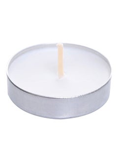 Home 100-Piece Tea Light Candle Set White/Silver  - Image 1