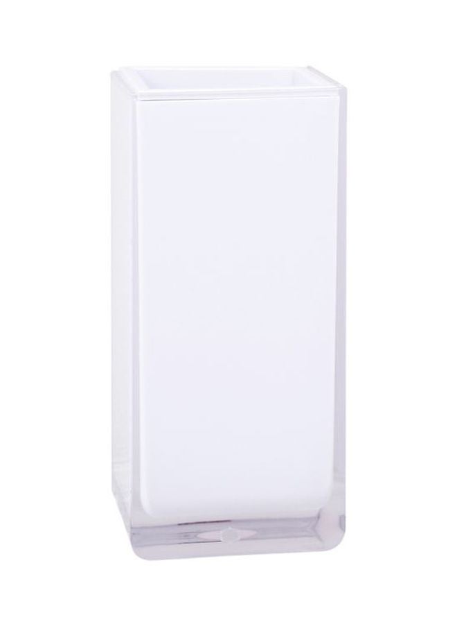 Home - Crystal Studded Tooth Brush Holder White/Clear - Image 1